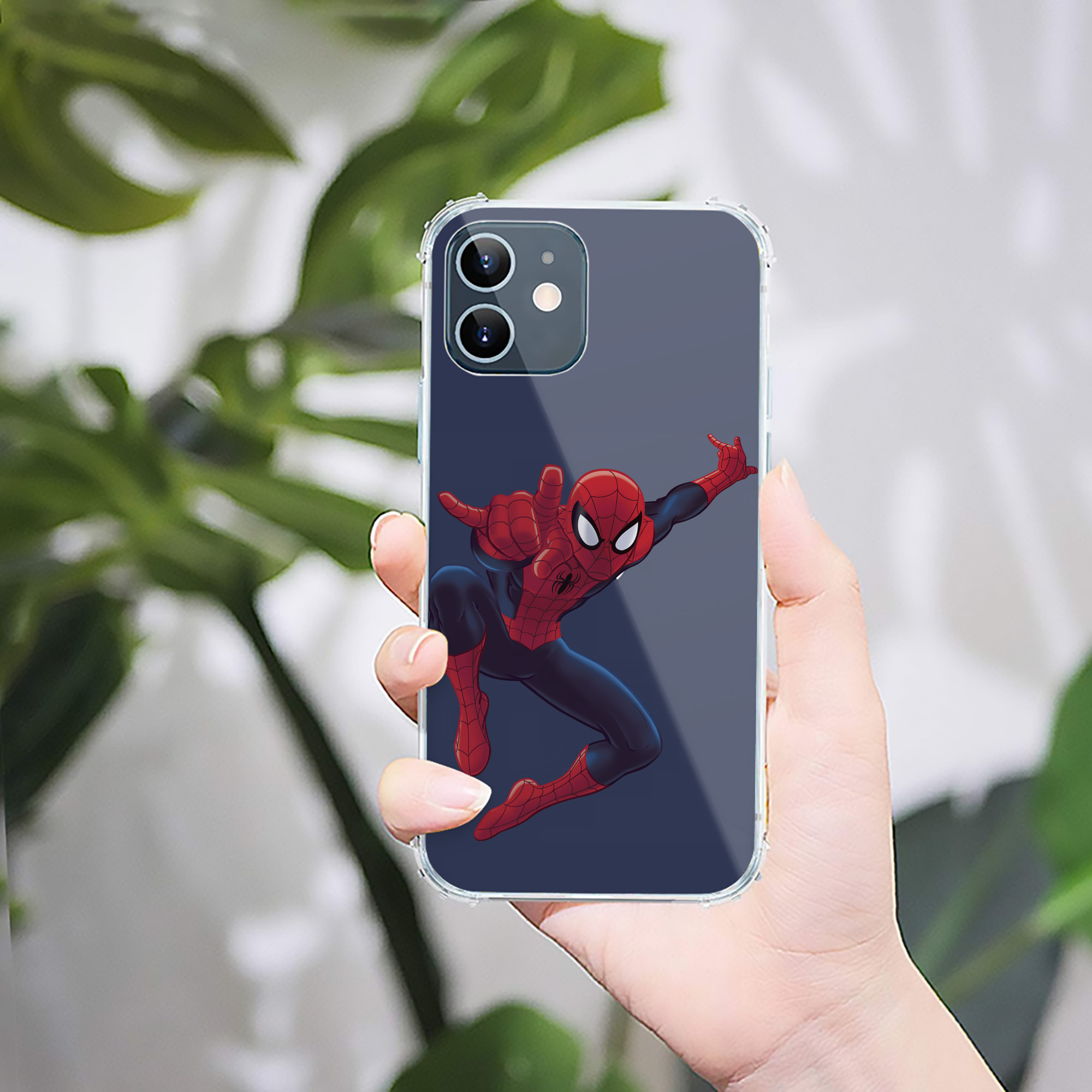 （画像用） Spider Man スパイダーマン 【iPhone 12シリーズ対応】透明スマホケース（クリアソフトケース）